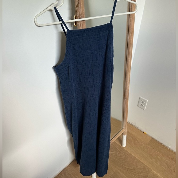 Madewell Elegant Navy Blue Sleeveless Dress - Picture 2 of 4